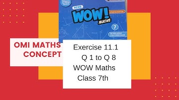 Exercise 11.1 class 7th WOW  Maths Updated Version