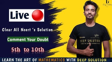Mathematics Live Class 5th To 10th I NCERT Solution | Stream 66 | Formula with example