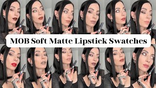 All 15 MOB Soft Matte Lipsticks swatched screenshot 2