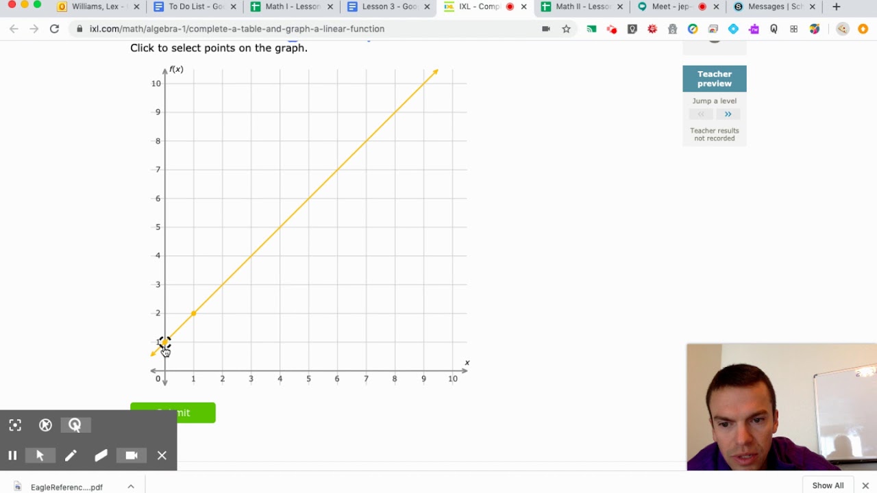 IXL: Complete a table and graph a linear function - YouTube