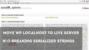 WordPress Move Localhost to Server without Breaking Serialized Strings