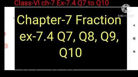 Class-Vl Maths ch-7 ex-7. 4 Q7 to Q10 solutions