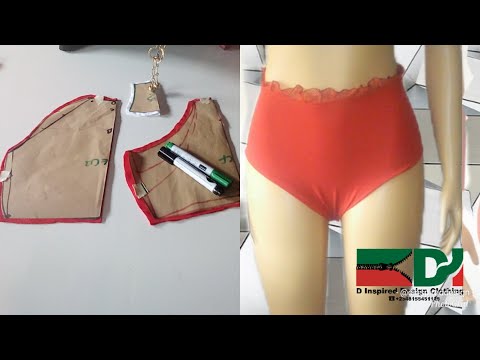 How To Make High Waist Panties from Scratch #Full Coverage Panties Pattern Drafting
