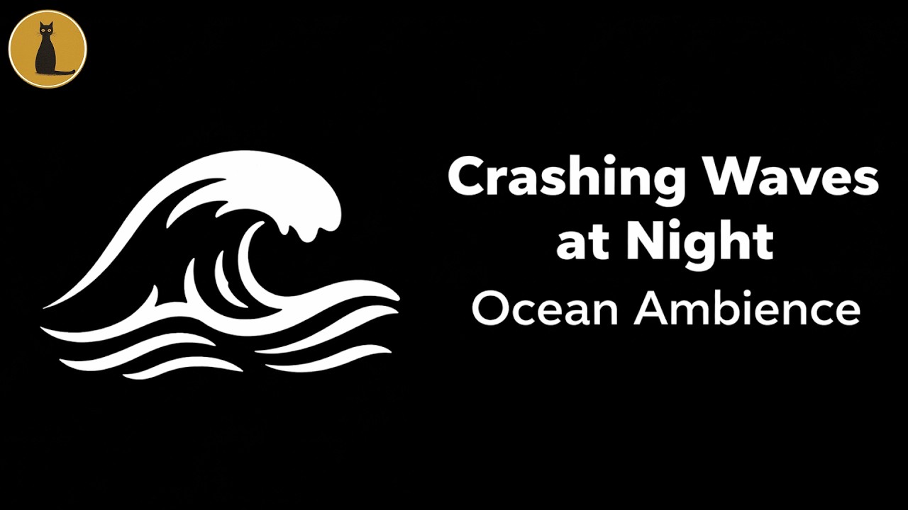 Crashing Ocean Waves | Heavy Surf & Powerful Waves • Black Screen • No Light