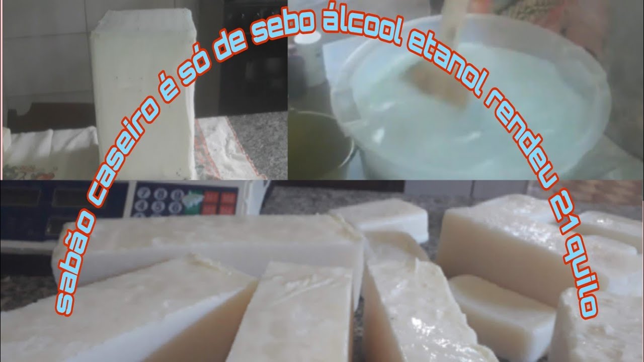 💰sabão em barra caseiro de álcool só de sebo e 10 l de água e 1 kg de soda vendeu 21 kg