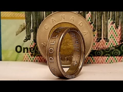 Making a Coin Ring from a Canadian Toonie 2 Dollar Coin