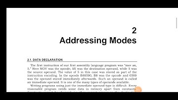 2nd chapter | Addressing modes | Data declaration