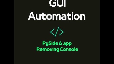 How to Remove Console Window in PySide6 App | PyInstaller GUI App Tutorial