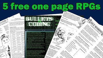 5 Free One Page RPGs To Play With Your Group