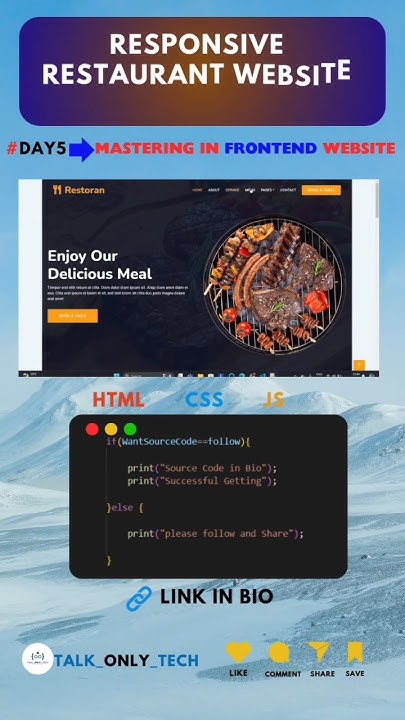 Responsive restaurant frontend website | HTML, CSS & JS | #project ...