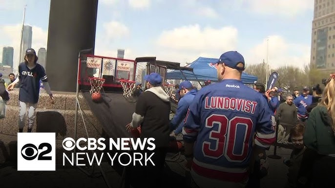 Knicks Rangers Fans Attend Playoff Palooza Event In Nyc