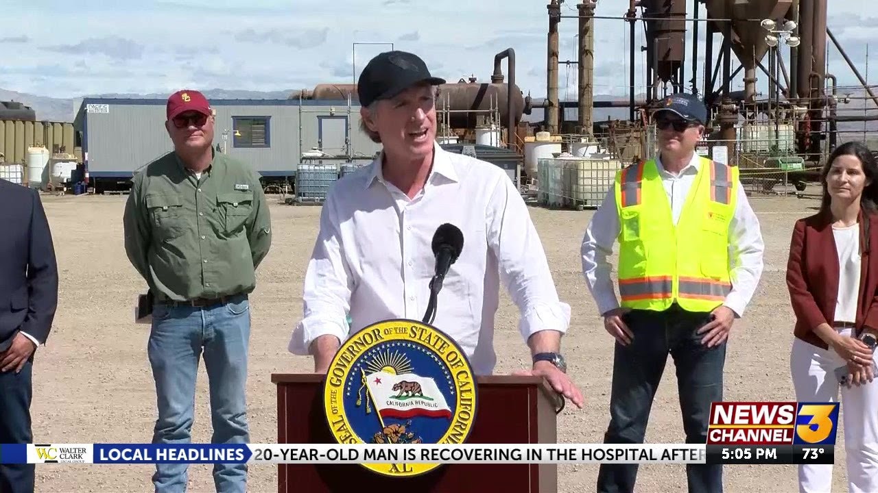 Governor Gavin Newsom visits Salton Sea for update on lithium production