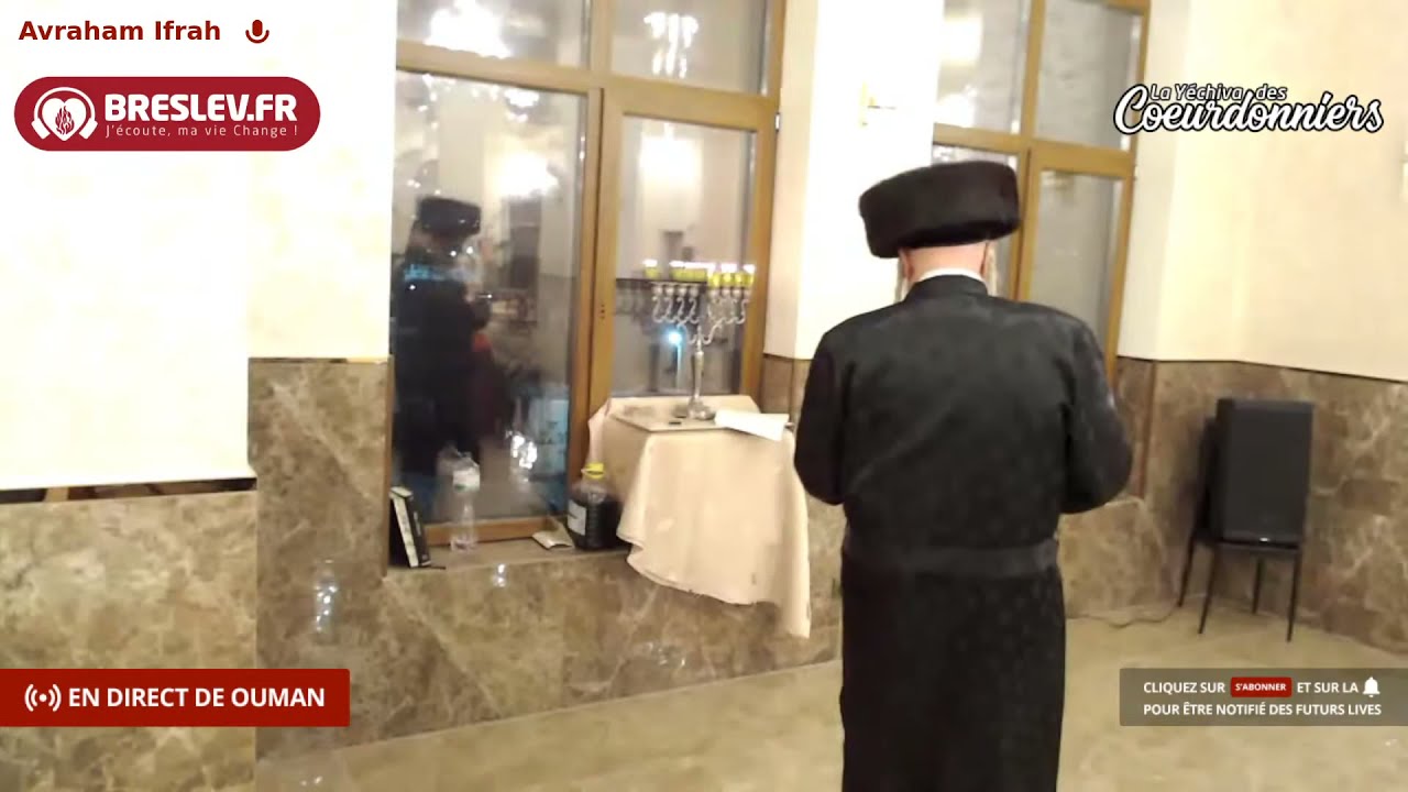 Allumage de la 3 ème bougie de Hanouka à Ouman (30/11/21)
