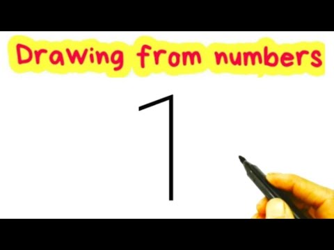 How to draw a giraffe from the number 1|Как нарисовать жираф из цифр 1|1Jirafa rasmini chizish