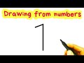 How to draw a giraffe from the number 1|Как нарисовать жираф из цифр 1|1Jirafa rasmini chizish