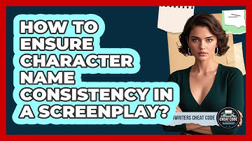 How To Ensure Character Name Consistency In A Screenplay?