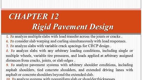 Pavement sructural design 12, Rigid pavement design   part 1