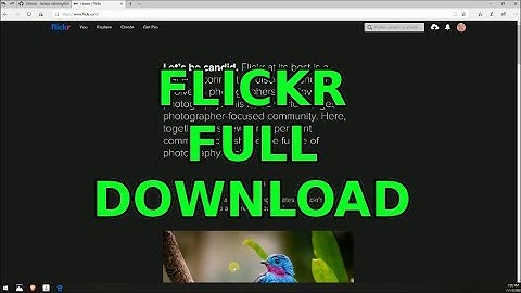 Flickr photo download to PC