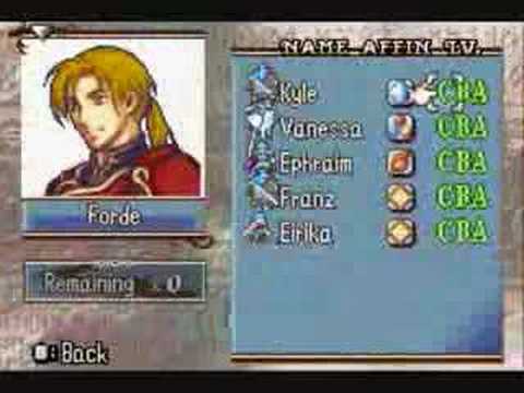 Best support options fire emblem sacred stones