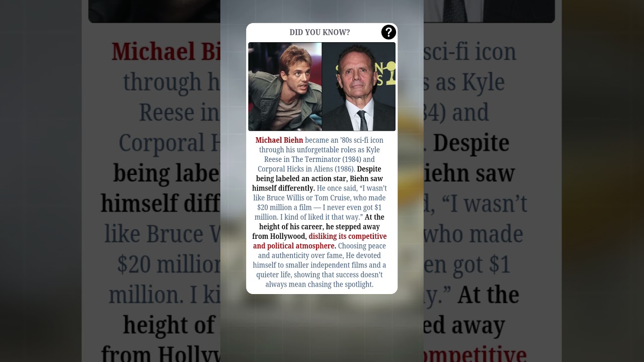 What Happened to TERMINATOR Star Michael Biehn?