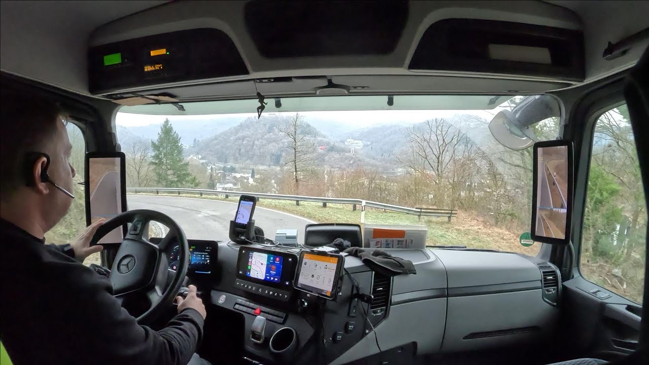 Mercedes Truck Road Landscape, Montabaur- Nastatten.