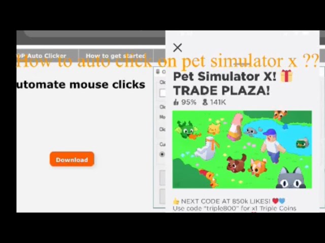 TUTORIAL🔥HOW to use AUTO CLICKER in Pet Simulator X 