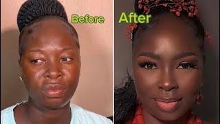 IGBO TRADITIONAL MARRIAGE MAKEUP TRANSFORMATION FT MY BEAUTIFUL BRIDE