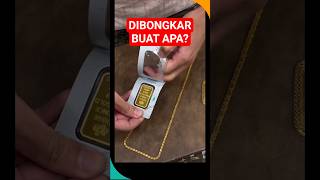 BONGKAR EMAS BATANGAN DIJADIKAN LIONTIN #emas #perhiasan #logammulia #emasbatangan