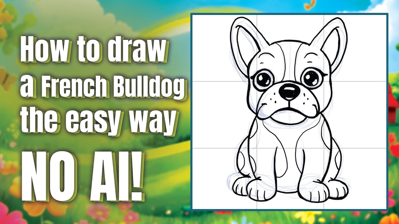 Easy French Bulldog Drawing Tutorial for Beginners | Real Art, No AI!
