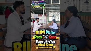 RIIM Pune Pros vs Cons ⚔️ Everything You Must Know Before Admission! #shorts #short #mba #pgdm