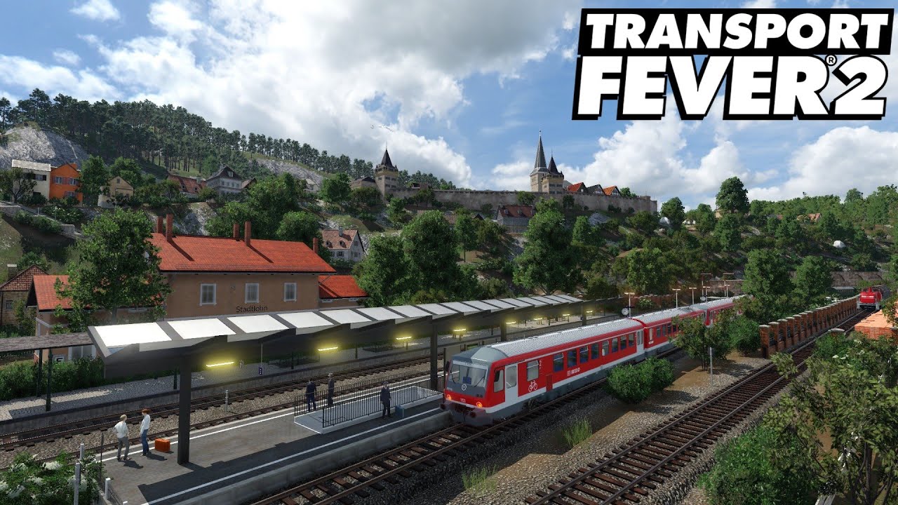Transport Fever 2 | Hügelige Kleinstadt mit Bahnhof - "Stadtlohn" | Gegenwarts-Karte