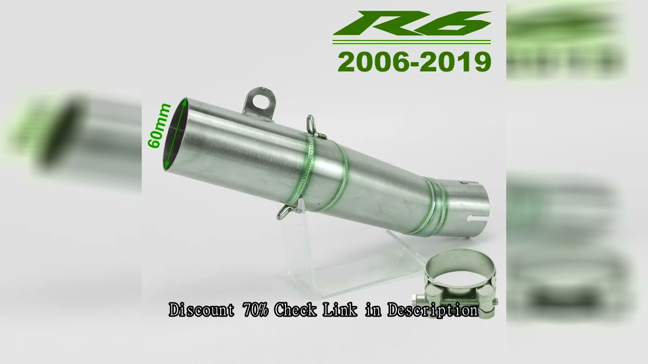 R6 2006-2019 Slip-on Exhaust Middle Link Pipe Escape Adapter 45mm 51mm 60mm Connect Central Pipe for