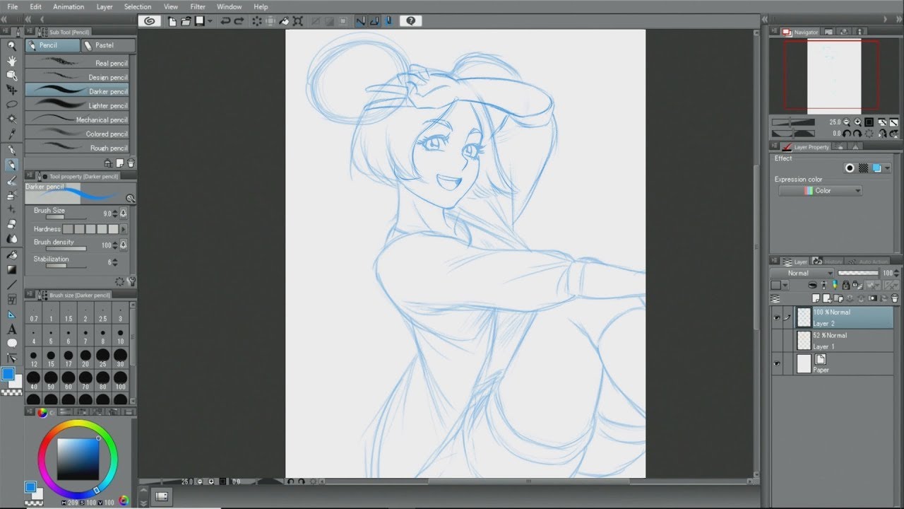 イラストを描いてみよう 新規キャンバス制作 ラフ 下描き Clip Studio Paint Youtube