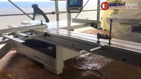 Máy cưa bàn trượt 2 lưỡi nghiêng 45 độ S-32CNC I Máy cắt ván công nghiệp tự động