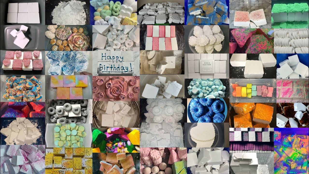 1000 Subs Celebration | ASMR Crunchy GymChalk Crumble | Edited Compilation 🤩😍😘😍😘🥳🥳 | Part 1