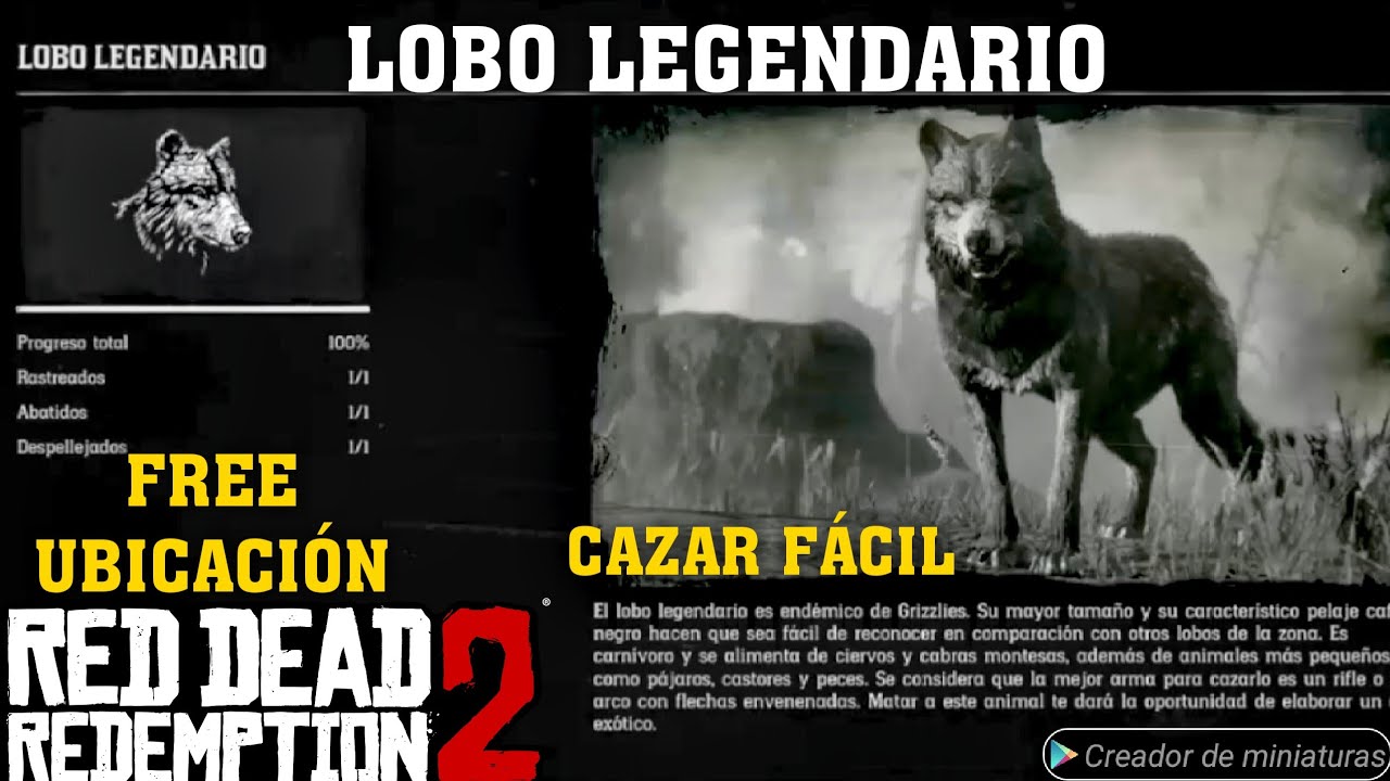 * COMO CAZAR LOBO LEGENDARIO * RED DEAD REDENTION 2 FREE UBICACIÓN