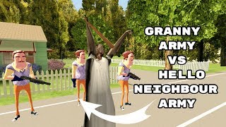 HELLO NEIGHBOUR ARMY VS GRANNY ARMY | PART 2 screenshot 4