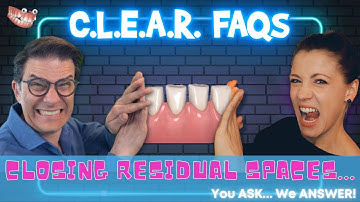 How do you close residual spaces with Invisalign clear aligners?