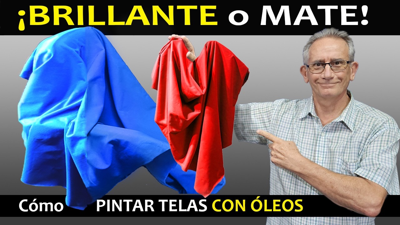 ¡Cómo pintar TELAS con ÓLEO O ACRÍLICO! ¡Drapeados brillantes u opacos con gran impacto visual!