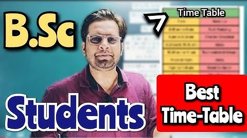 Best Time Table For B.Sc Students!Best Time Table For Students!#bedkdian #timetable