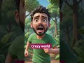 Cartoon Boy Trapped in the Jungle by a Lion!🚨 Scary Lion Chase! Cartoon Boy Runs for His Life🎬