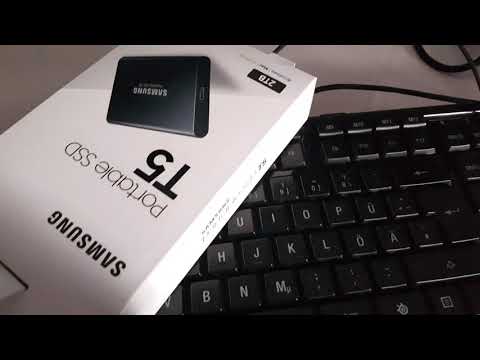 Samsung Portable SSD T5 2 TB und KabelDirekt - Optisches Digitalkabel TOSLINK - 10m  Unboxing