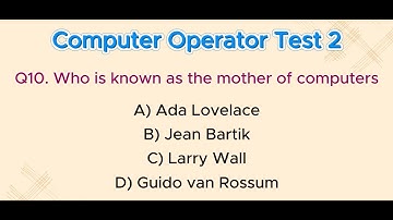 Computer Operator | Job Test | IT | MCQ | Sindh | High Court | Computer Science