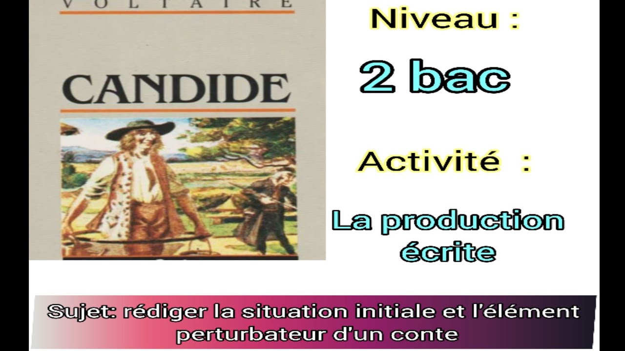 Candide Page De Garde #candide ou l'optimisme#la production écrite #2bac et bac libre
