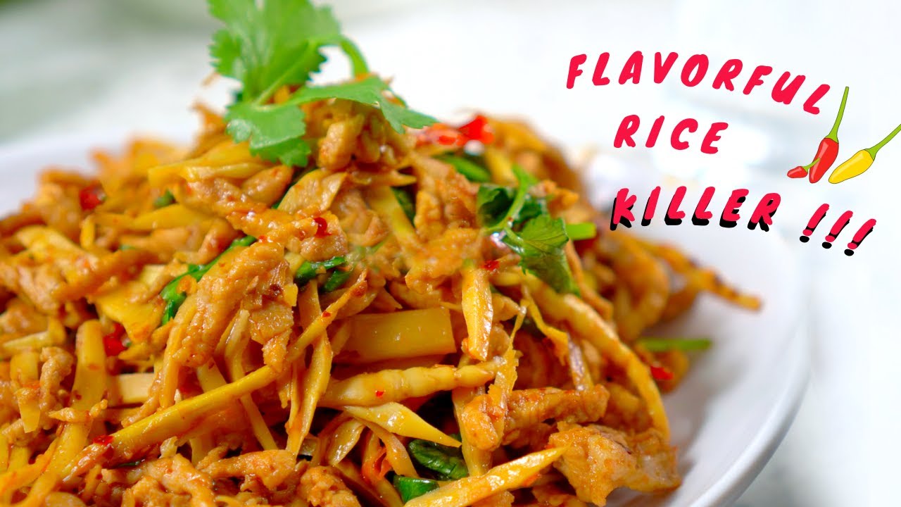 HOW TO MAKE SPICY BAMBOO WITH SHRIMP PASTE | หน่อไม้ผัดกะปิ