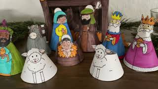 Nativity Scene Craft for Kids with Free Coloring Printable