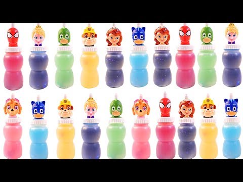 Mejores Videos Para Niños Aprendiendo  - Surprise Slime Bottles Paw Patrol PJ Masks Princess Elsa