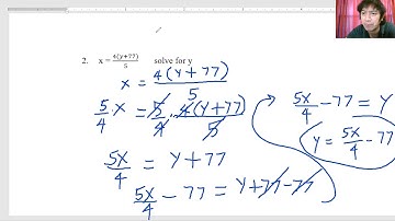 Solving Literal Equations by LELAND  A.  ALEJANDRO