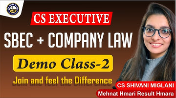 COMPANY LAW AND SBEC DEMO CLASS-2/CS EXECUTIVE DEC 2022-JUNE 2023//INTRODUCTION TO COMPANY LAW