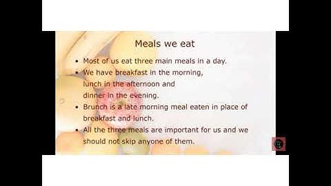 CLASS 1   E V S  CH 7 FOOD AND WATER  PART 2